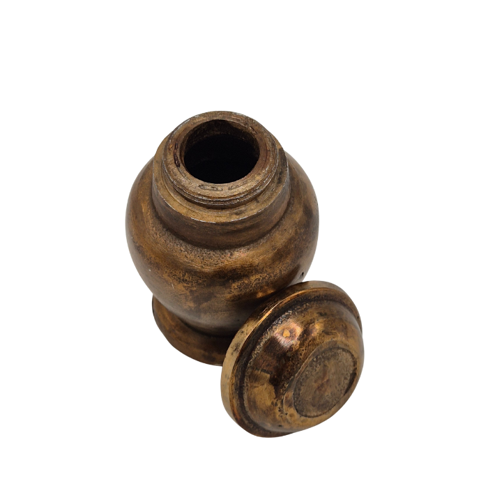 Mini Urn Bovenaanzicht Open Antiek Goud