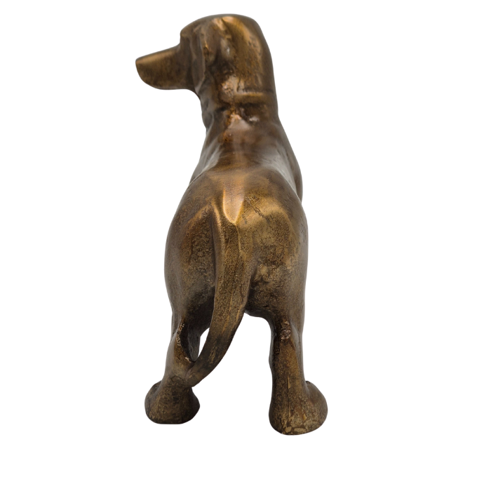 Urn Hond Achteraanzicht Antiek Goud Groot