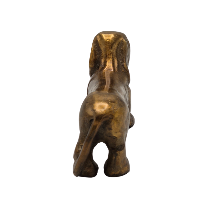 Urn Hond Achterzijde Antiek Goud Klein