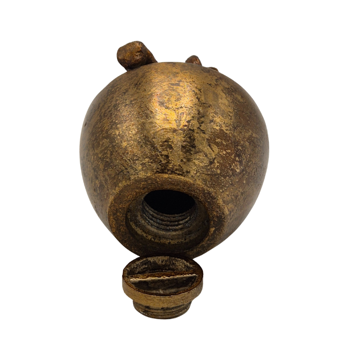 Urn Pot 2 Bloemen Onderzijde Sluiting Antiek Goud