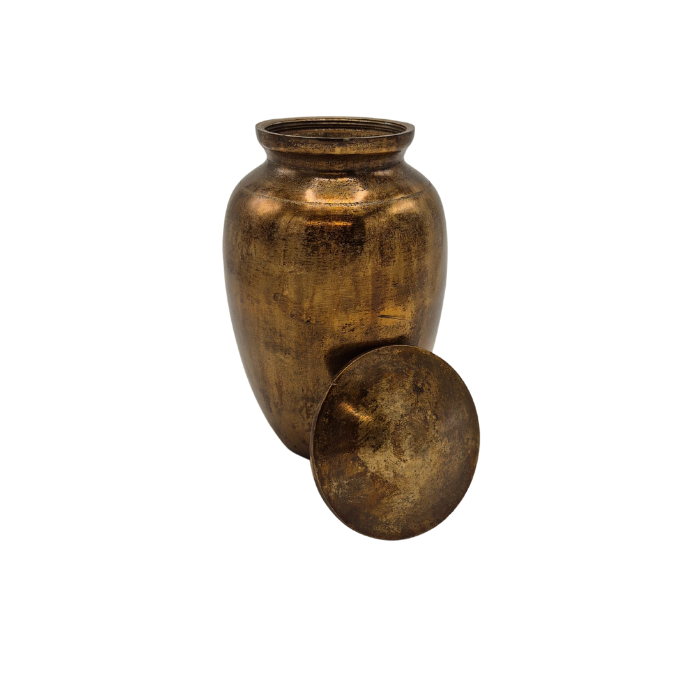 Urn Standaard Antiek Goud Vooraanzicht Open Ring