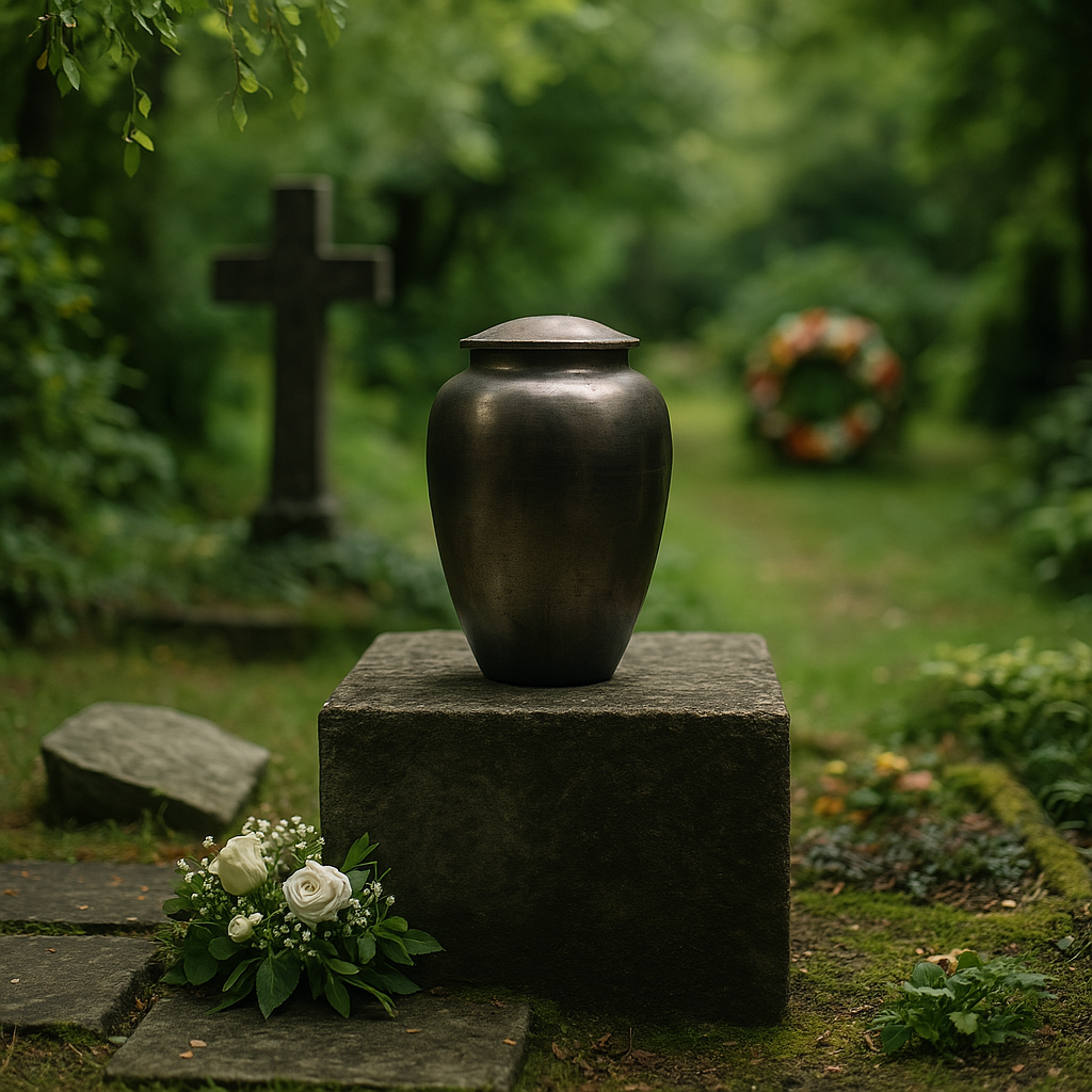 Urn Standaard Bol Sfeerfoto Midnight Black