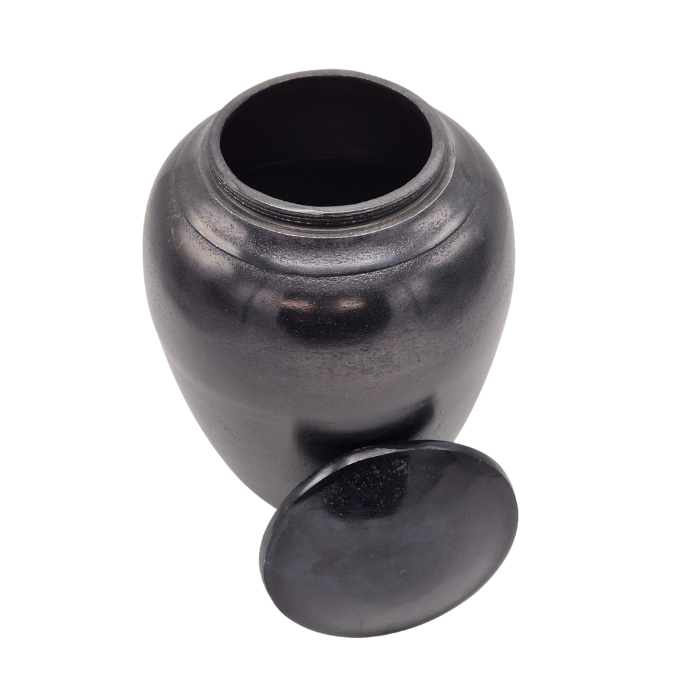 Urn Standaard Midnight Black Bovenaanzicht Open Ring