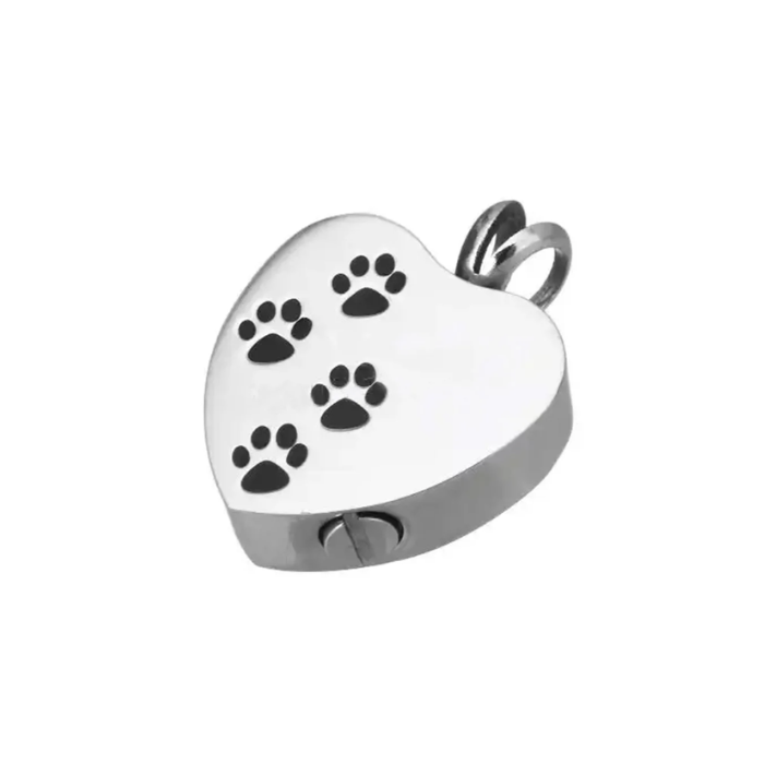Ashanger Hart Hondenpootje + 90cm Ketting Stainless Steel