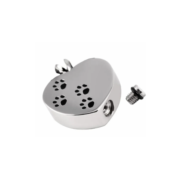 Ashanger Hart Hondenpootje + 90cm Ketting Stainless Steel