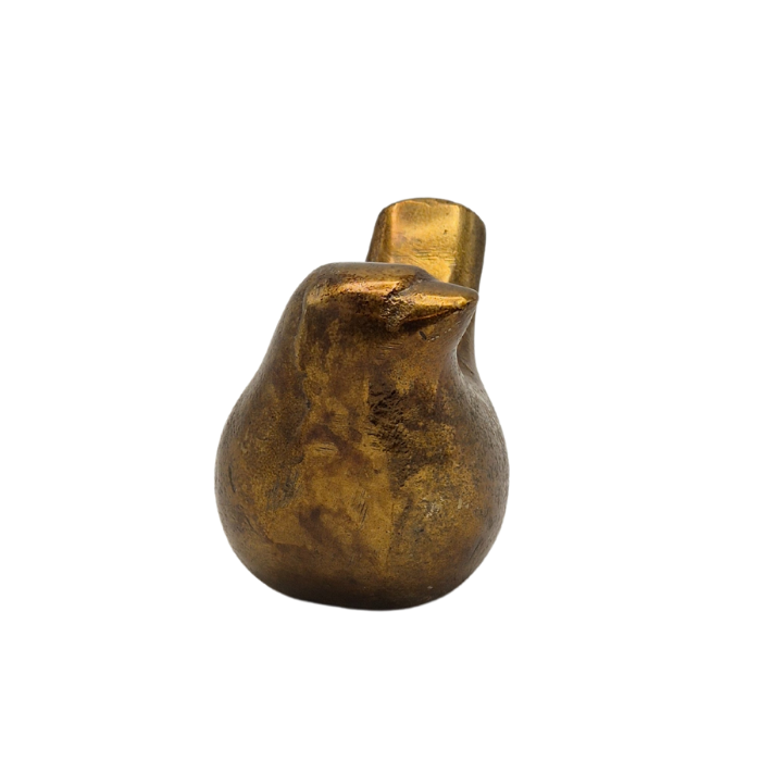 Urne décorative en forme d'oiseau - Or antique - 10 cm