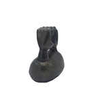 Urn Handen in hart op steen - Night Black/Grijs