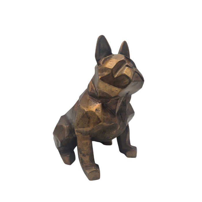 Urn Franse Bulldog - Antiek Goud