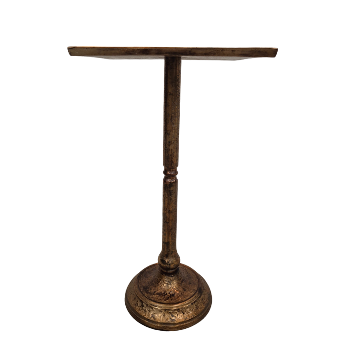 Gedenktafeltje - Herinneringen Tafeltje - Vierkant - Antiek Goud