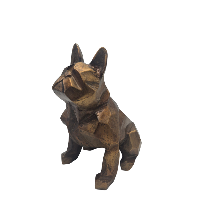 Urn Franse Bulldog - Antiek Goud