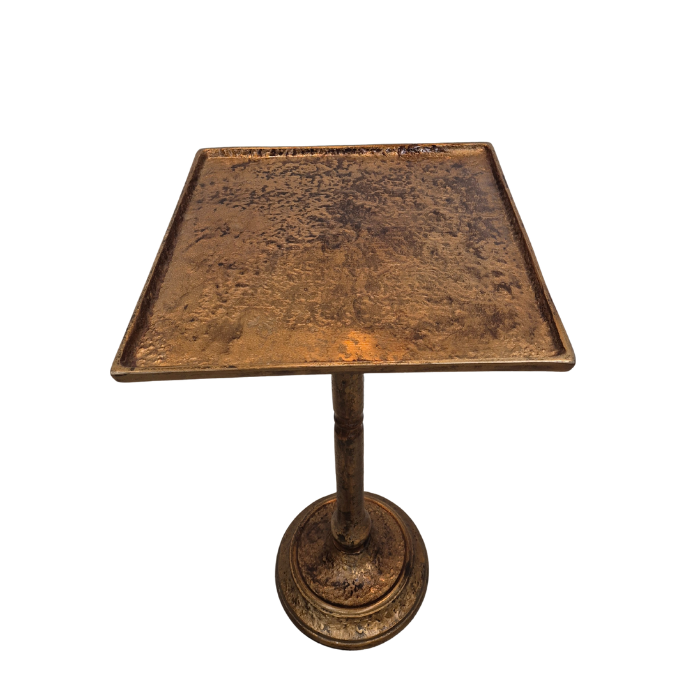 Gedenktafeltje - Herinneringen Tafeltje - Vierkant - Antiek Goud