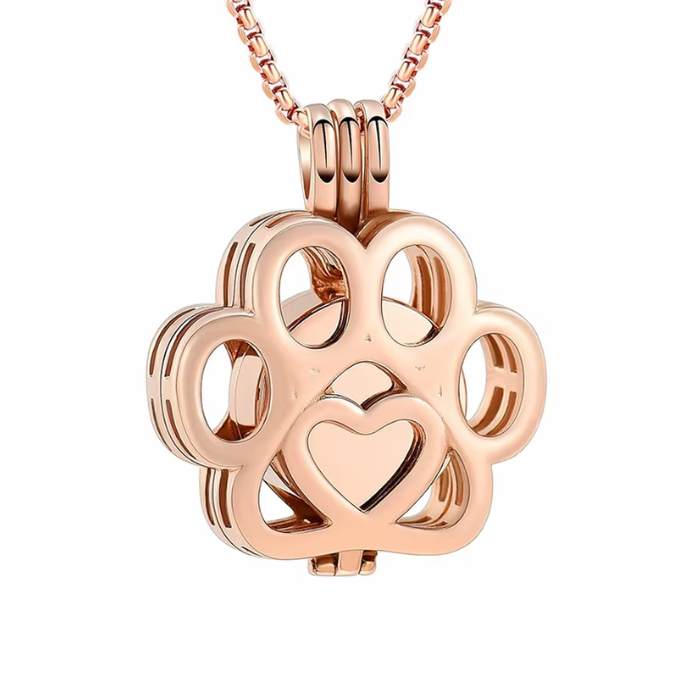 As Hanger Hondenpoot Rose Gold – As Sieraad van Stainless Steel