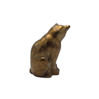 Urn Kat Zittend - Antiek Goud