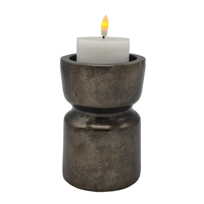 Urn Kandelaar - Kleur Night Black/Grijs