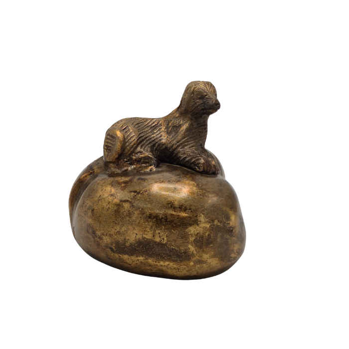 Urn Hart met Hond - Kleur Antiek Goud