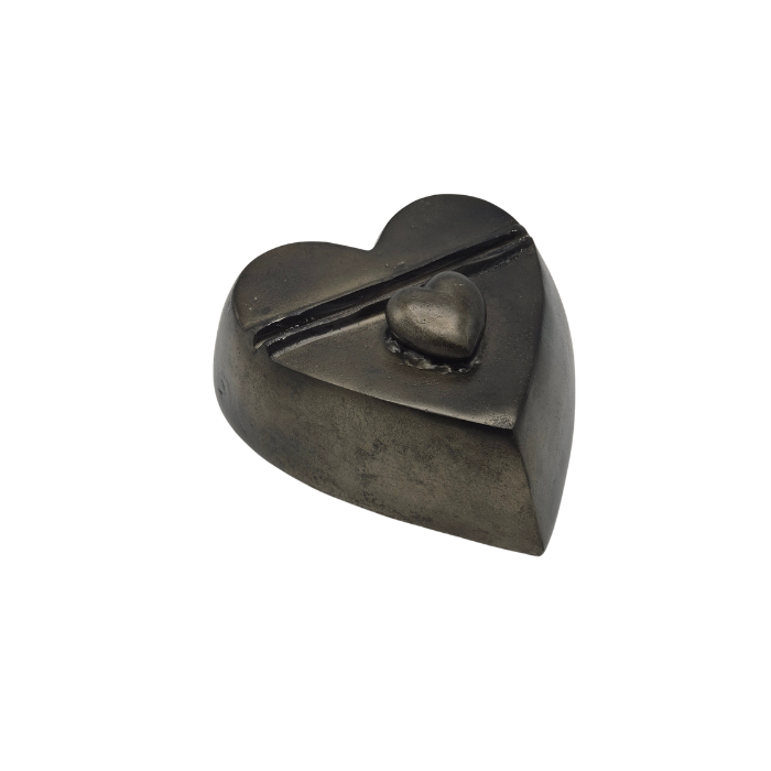 Urn Hart met Fotoframe - Night Black/Grijs