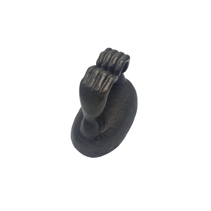 Urn Handen in hart op steen - Night Black/Grijs