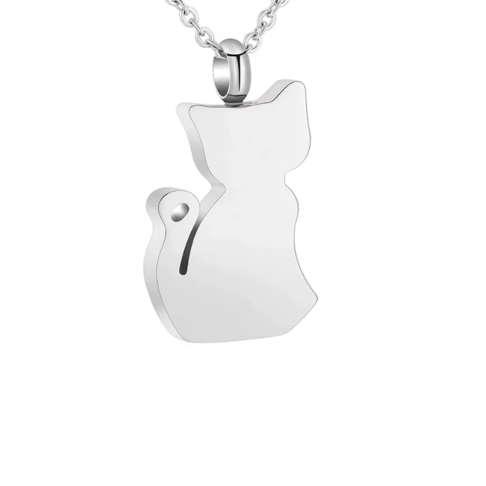 As Hanger Kat – Zilver | As Sieraad van Stainless Steel