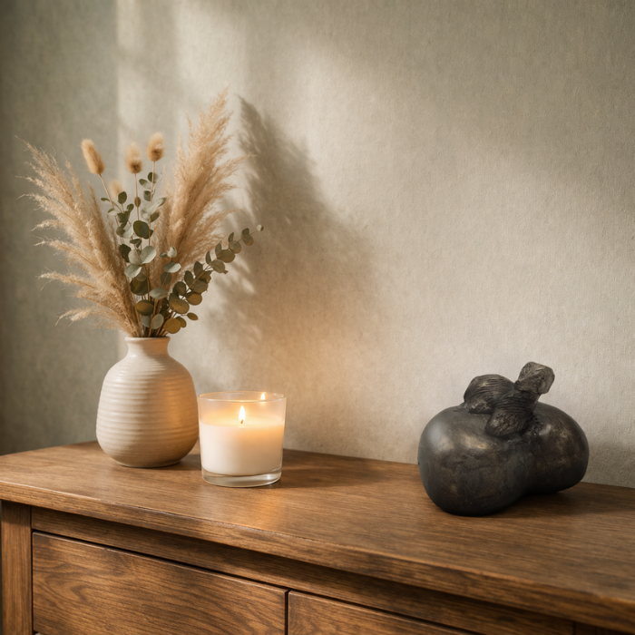 Urn Hart met Hond - Kleur Night Black/Grijs