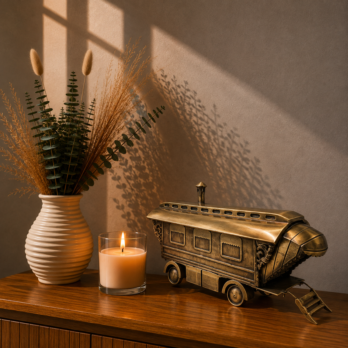 Urn Tielse Woonwagen - Brons