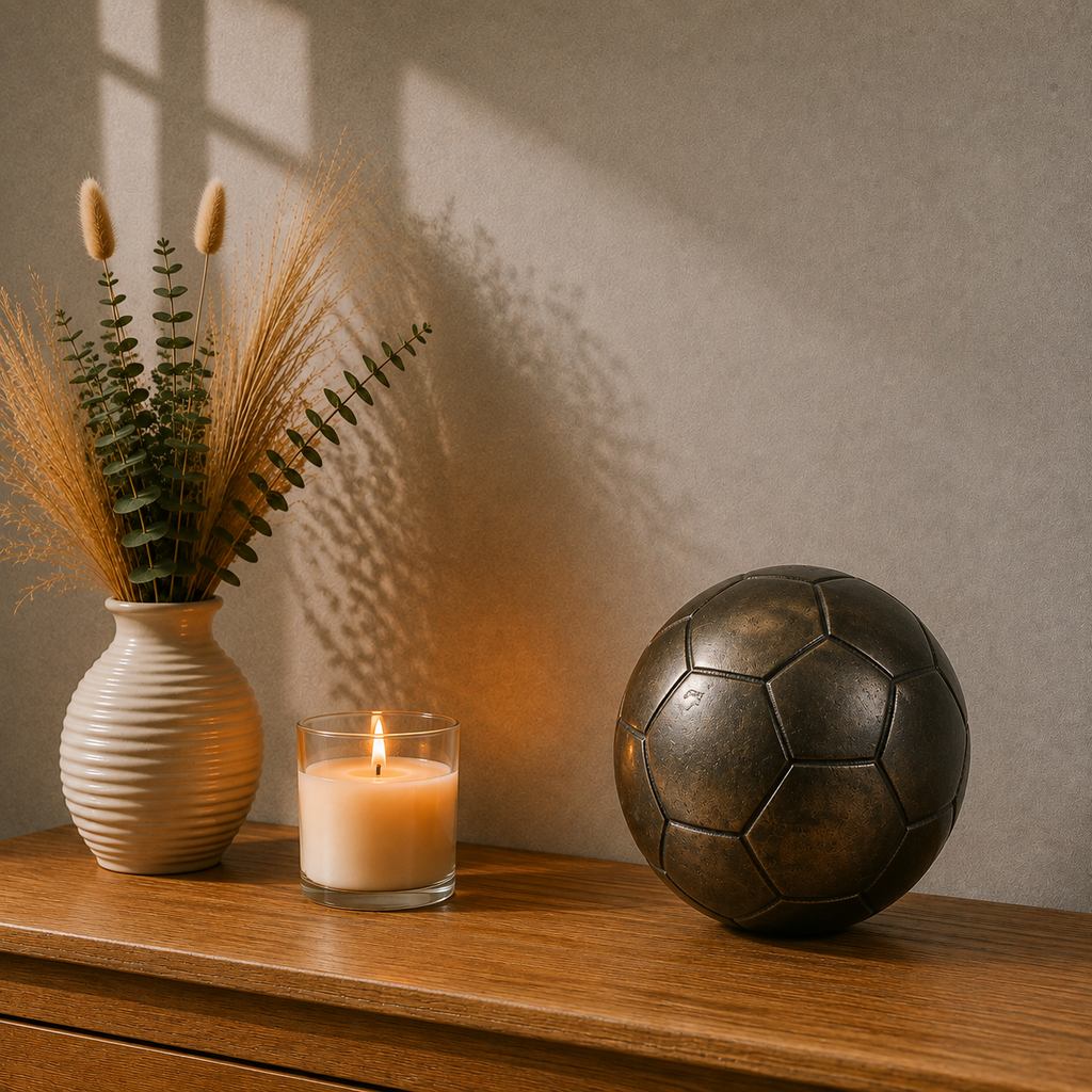 Urn Voetbal - Night Black/Grijs