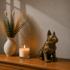 Urn Franse Bulldog - Antiek Goud