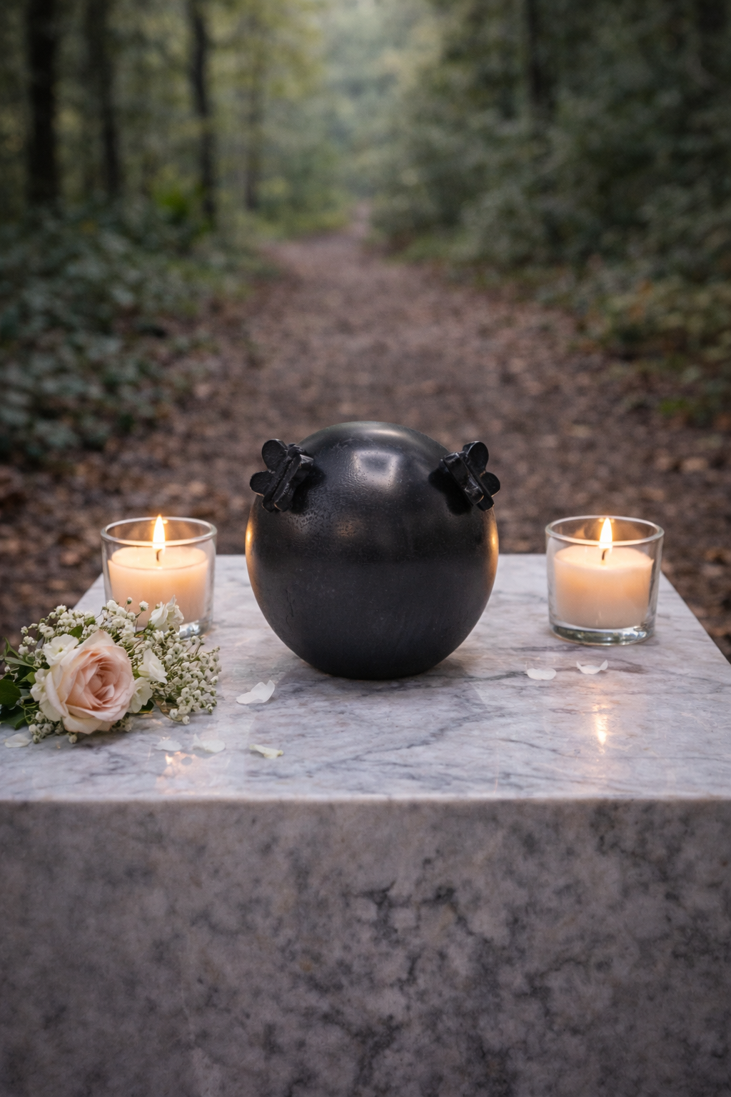 Urn Bol Vlinders - Kleur Zwart