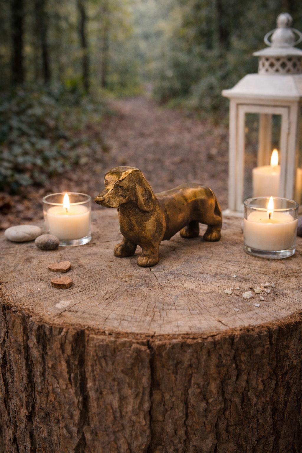 Urn Hond S - Kleur Antiek Goud