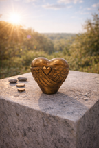 Urn Hart Vleugels - Kleur Antiek Goud