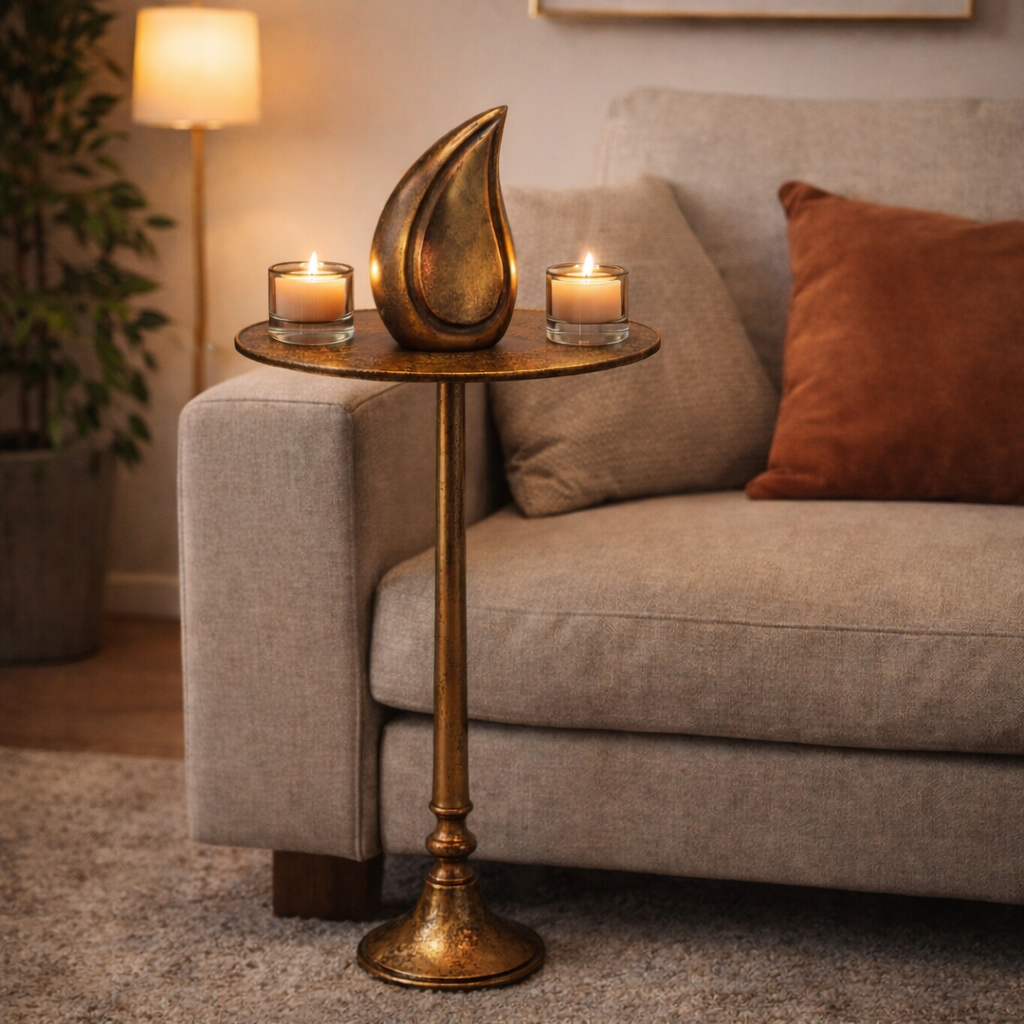 Gedenktafeltje - Herinneringen Tafeltje - Ovaal - Antiek Goud