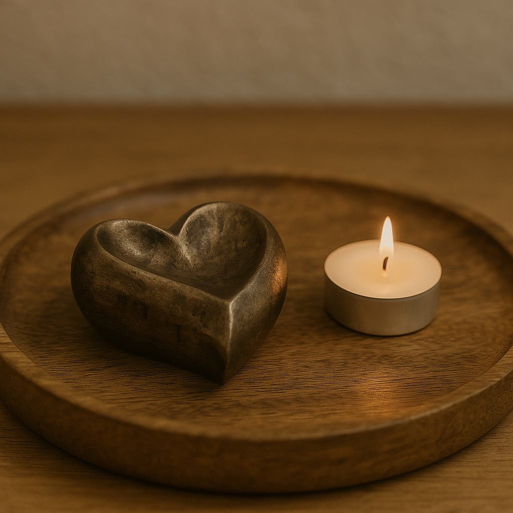 Urn Hartje L - Kleur Night Black