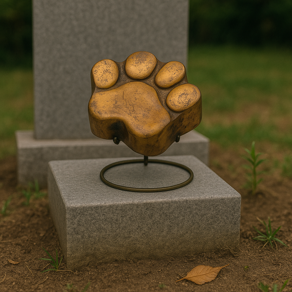 Urne Patte de Chien L - Couleur Or Antique