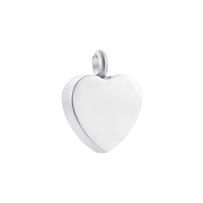 Ashanger Hart + 90cm Ketting Stainless Steel