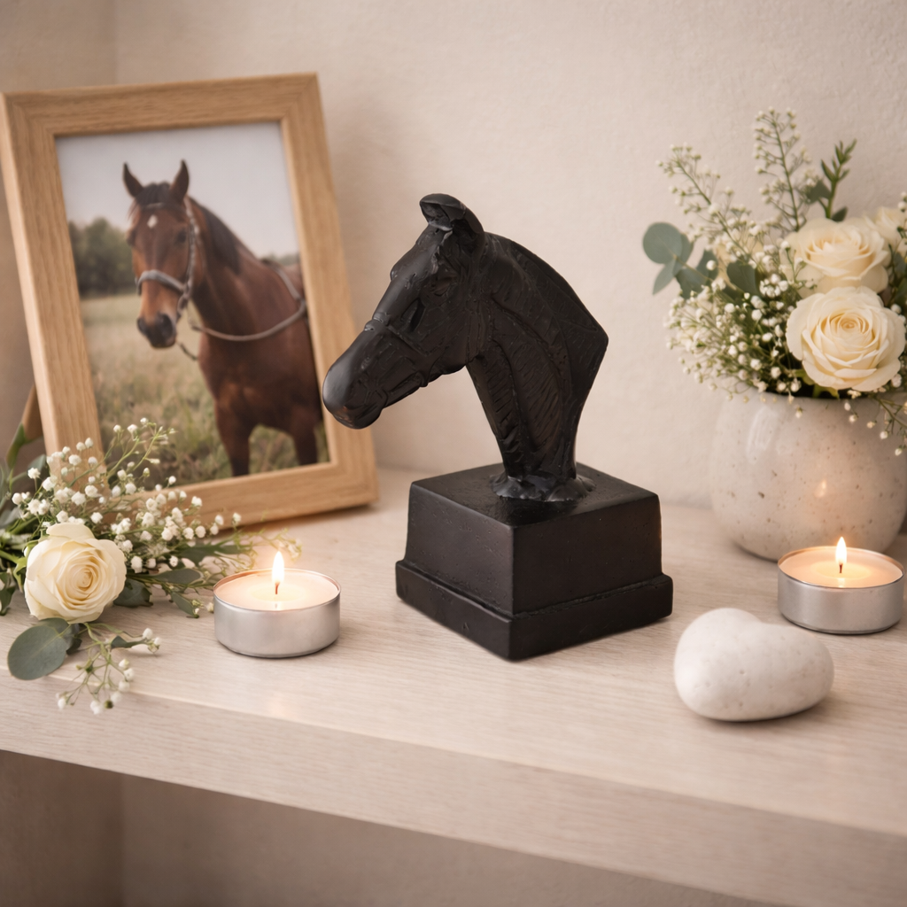 Urn Paard - Kleur Antiek Zwart