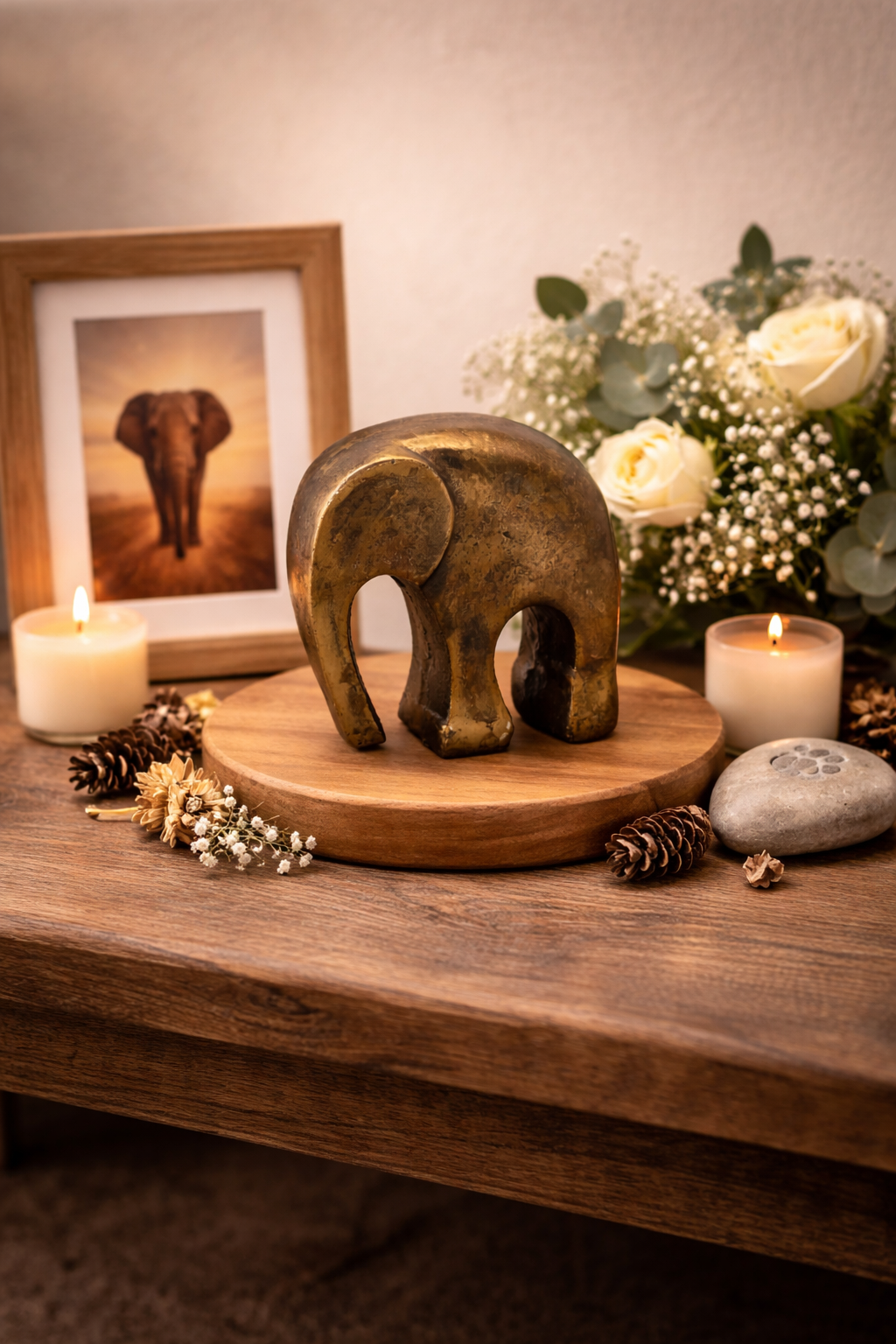 Urn Olifant - Kleur Antiek Goud