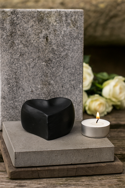 Sfeerfoto Urn Hart Zwart