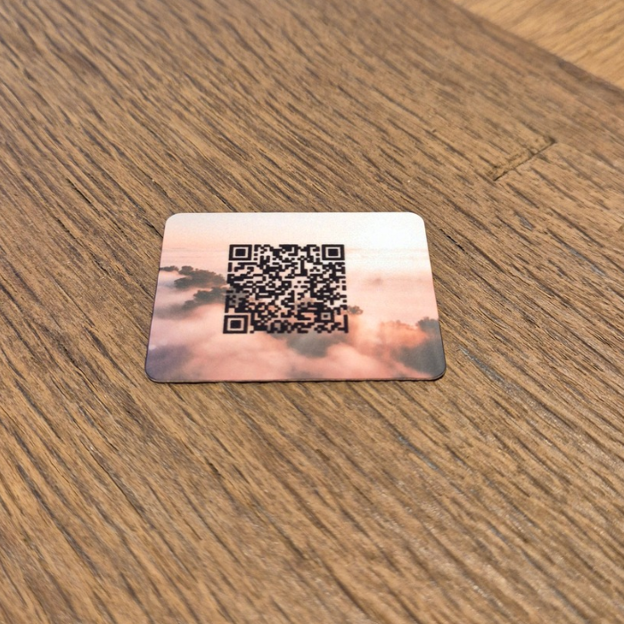Persoonlijke gedenkplaat op aluminium voor buiten – met foto en optionele QR-code