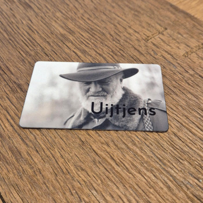 Persoonlijk herinneringsplaatje met foto en QR-code – voor grafsteen of urnenmuur