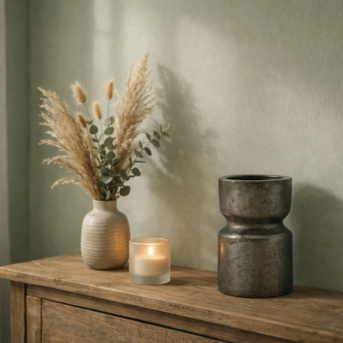 Urn Kandelaar - Night Black/Grijs