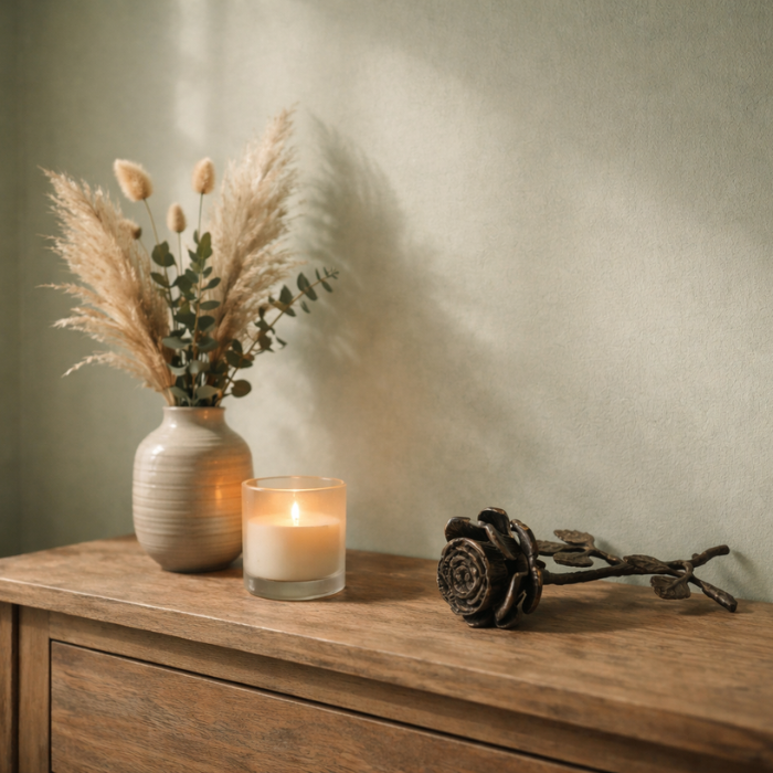 Urn Roos - Kleur Night Black/Grijs