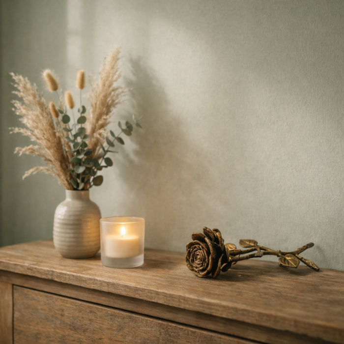 Urne Rose - Couleur Or Antique