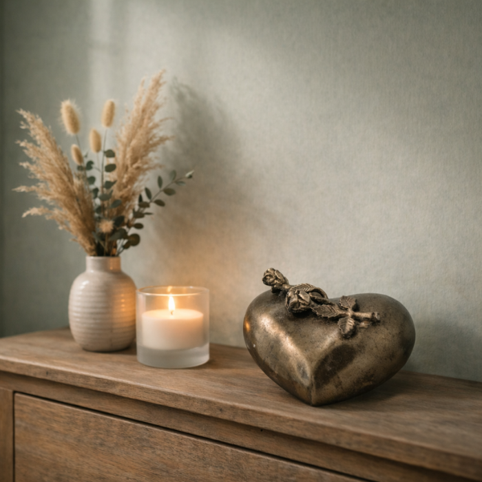 Urn Hart Roos - Kleur Night Black