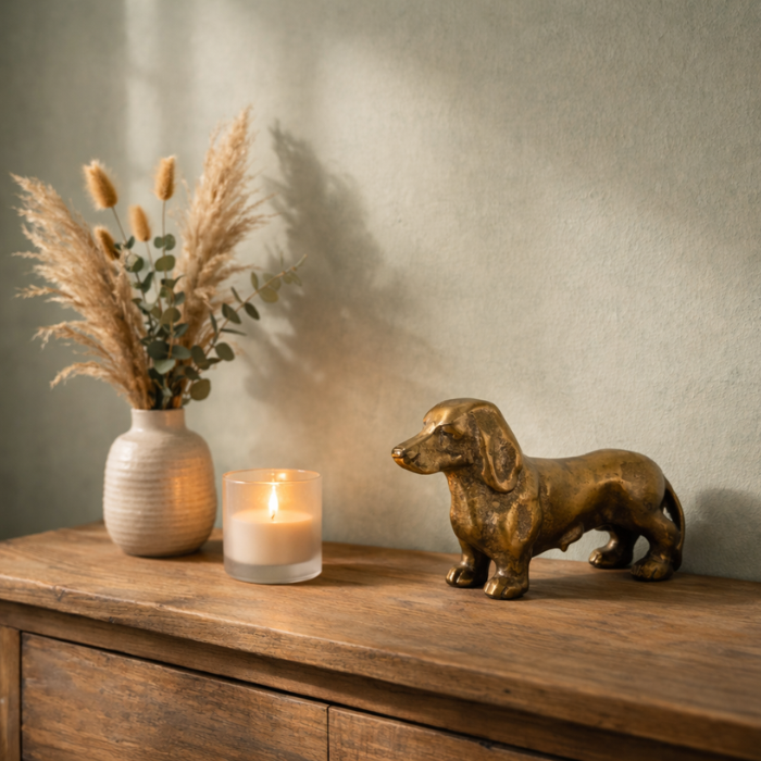 Urn Hond S - Kleur Antiek Goud