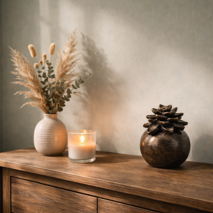 Urn Lotus - Kleur Night Black/Grijs