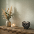 Urn Hart Vleugels - Kleur Night Black/Grijs