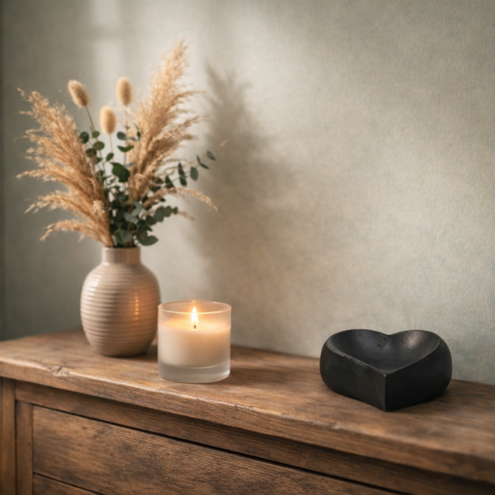 Urn Hartje L - Kleur Zwart