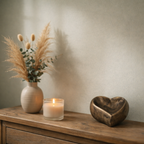 Urn Hartje S - Kleur Night Black/Grijs