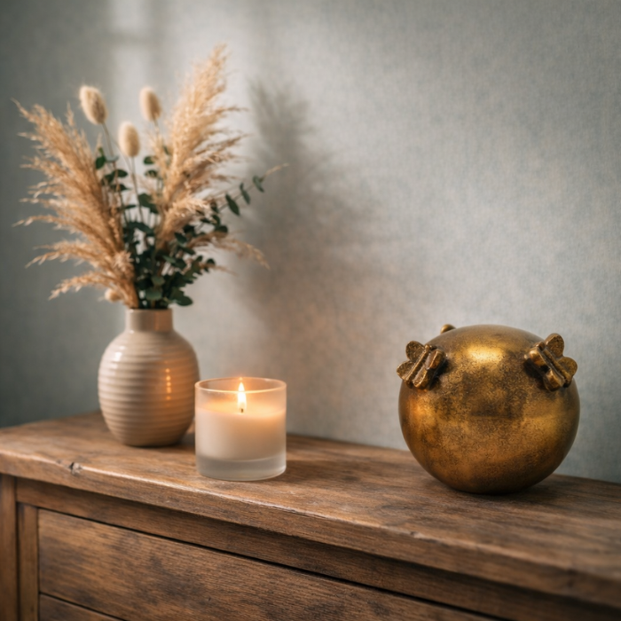 Urn Bol Vlinders - Kleur Antiek Goud