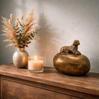 Urn Hart met Hond - Kleur Antiek Goud