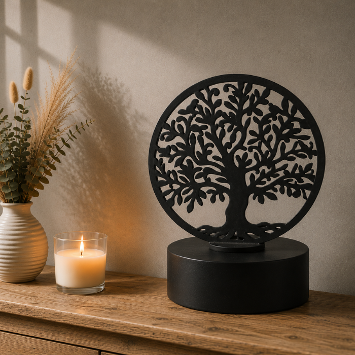 Urn Familytree - Familieboom -  Antiek Zwart